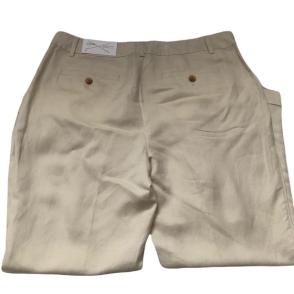 LOFT NWT Original Linen Beige Crop Pants 8 - Picture 3 of 14